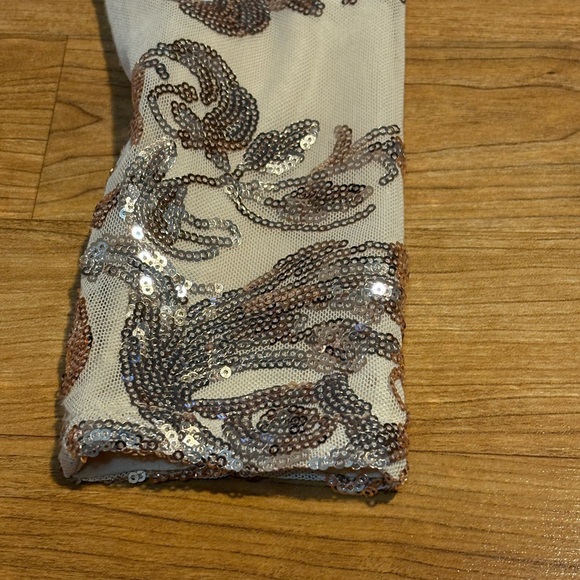 Lulus Women's Mirasol Rose Gold Sequin Long Sleeve Bodycon Mini Dress XS Prom - Picture 6 of 16